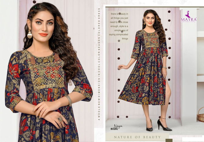 Mayra Nayra Anarkali Printed Kurtis Catalog
